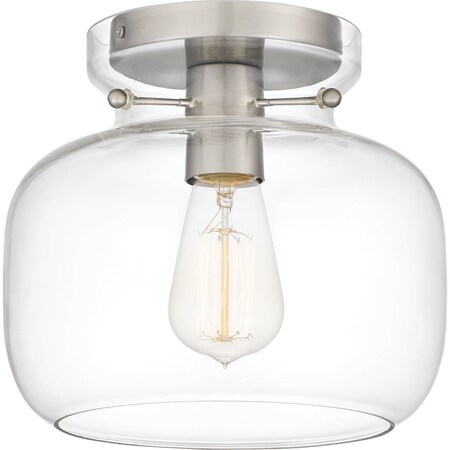 Quoizel Lorah 1-Light Brushed Nickel Flush Mount QFL5587BN